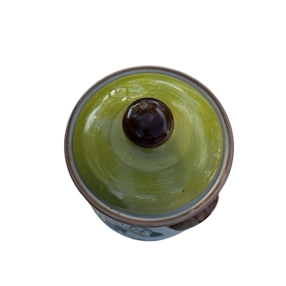 Hand-Painted Biscotti Jar with Olive Design - Picture 2 of 7